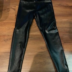 Faux leather pants